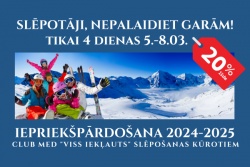 Atpūtas un ceļojumu piedāvājumi 28.02.2024 - 09.03.2024 📣SLĒPOTĀJI, NEPALAIDIET GARĀM! Latvia Tours